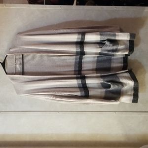 Loft Cardigan Size Large Cream, Gray & Tan